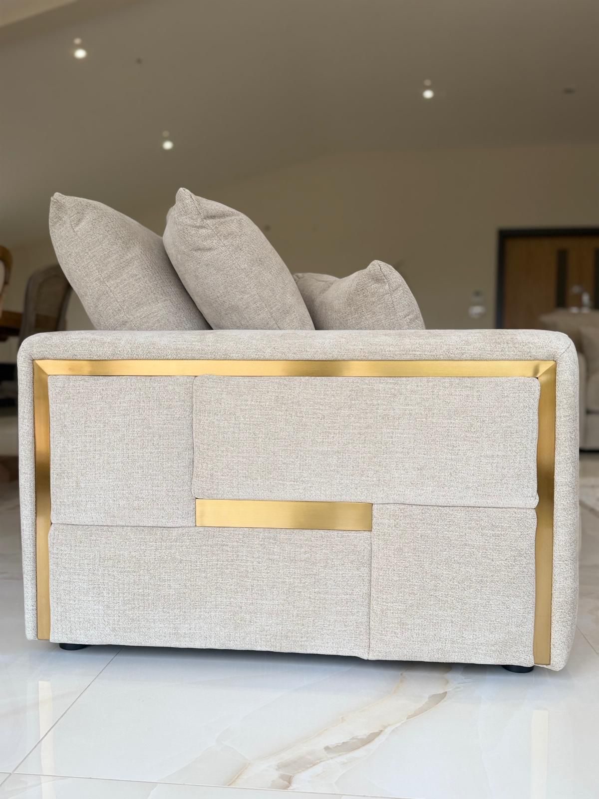 Pluto 2 Seat Sofa (Available in Beige or Grey)