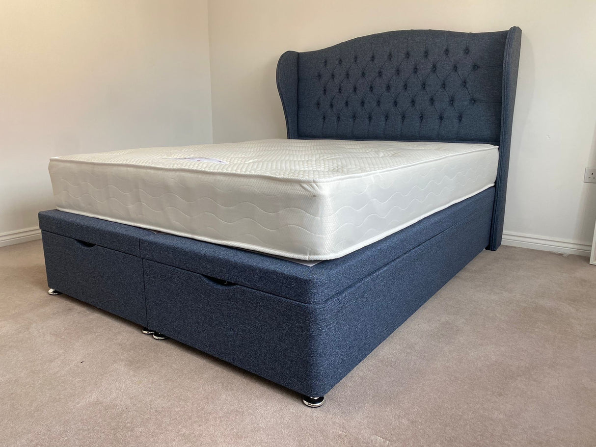Knightsbridge Floor Standing Headboard With Ottoman Storage Divan Base