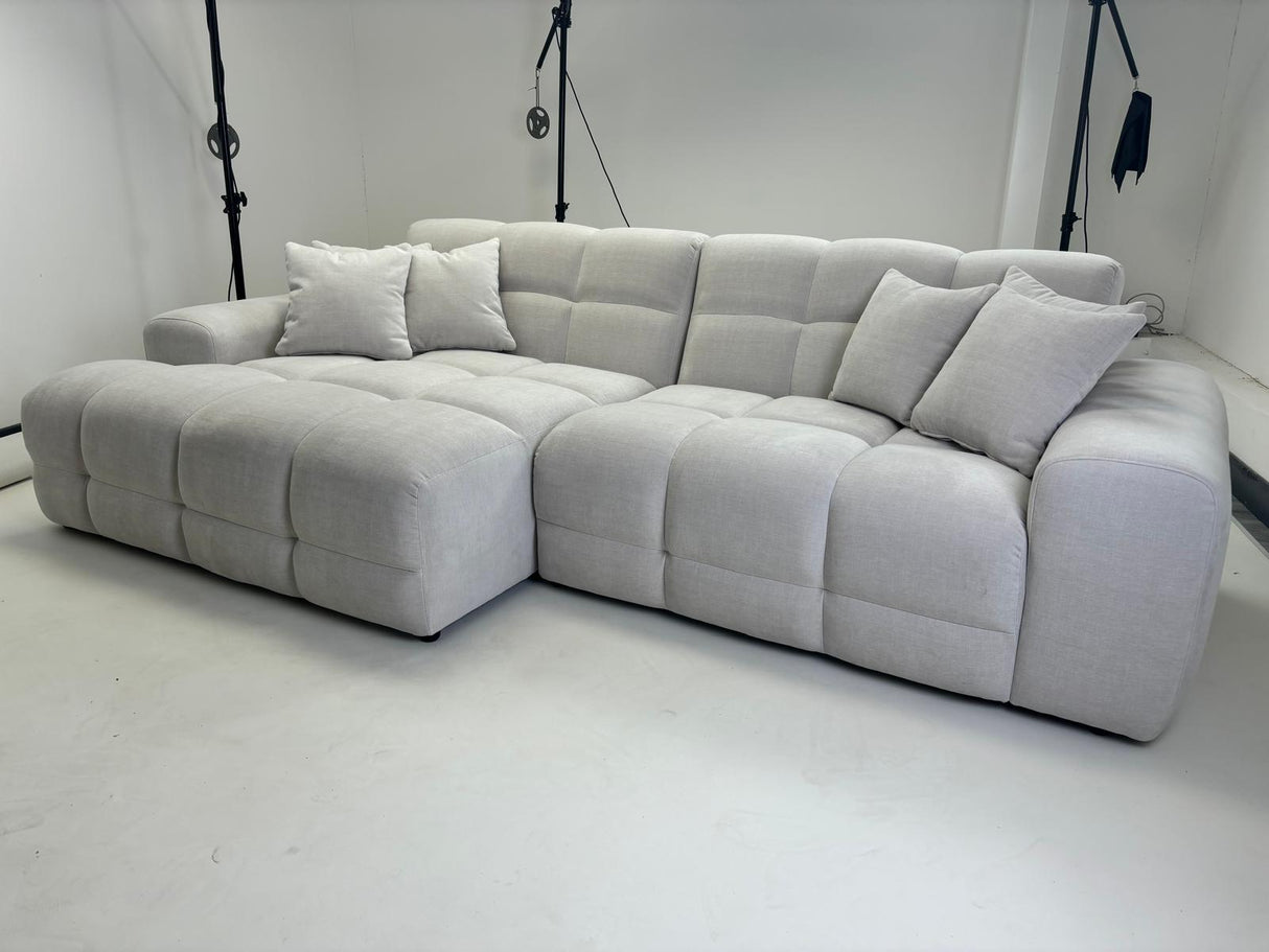 Dubai Chaise Corner (Available in Aston Linen Charcoal or Natural)