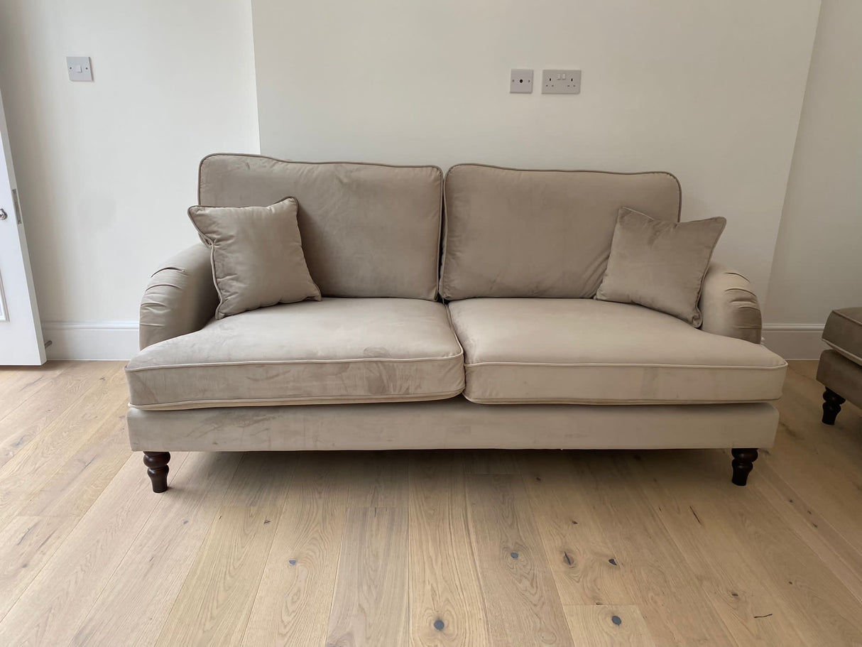 Ruper 3 Seat Plush Velvet Beige