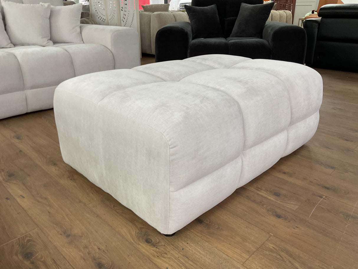 Dubai Footstool (Available in Aston Linen Charcoal or Natural)