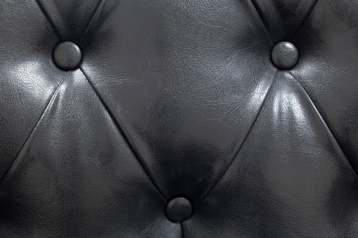 Hampton Armchair Chesterfield Leather Sofa (Available in Black Leather, Antique Brown Leather or Oxblood Red Leather)