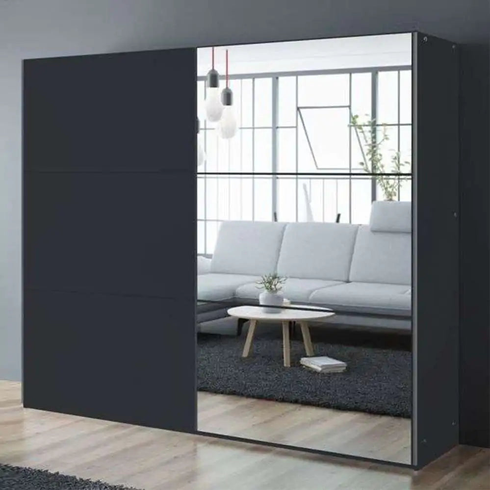 225cm California Sliding Door Wardrobe (available in white, grey or oak)