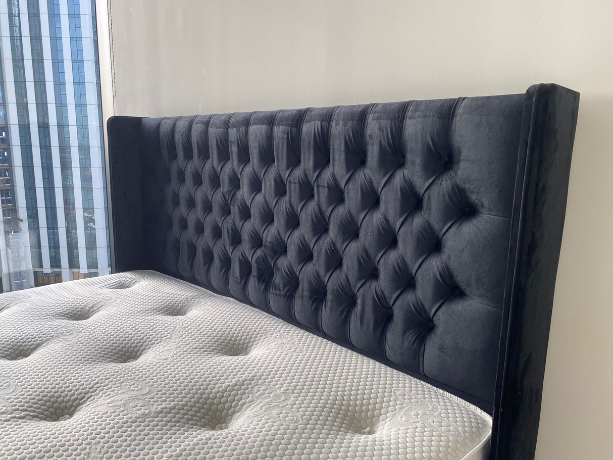 Balmoral Floor Standing Headboard With Ottoman Storage Divan Base