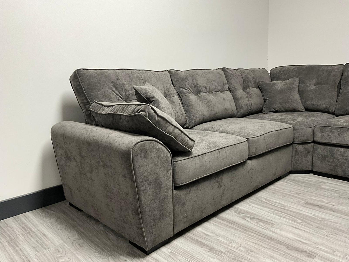 Lucas Corner Sofa in Grey Chenille