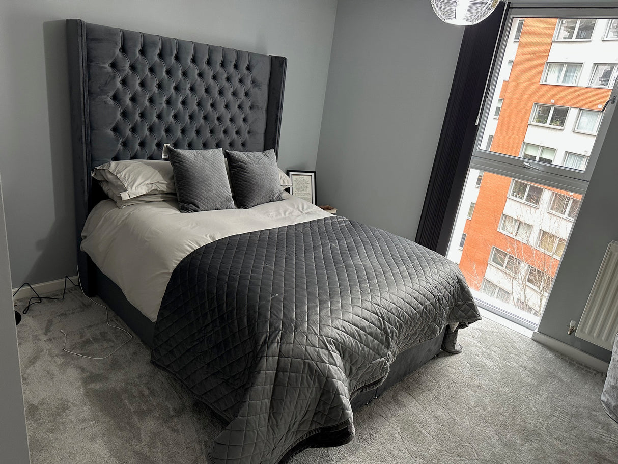 Balmoral Floor Standing Headboard With Ottoman Storage Divan Base