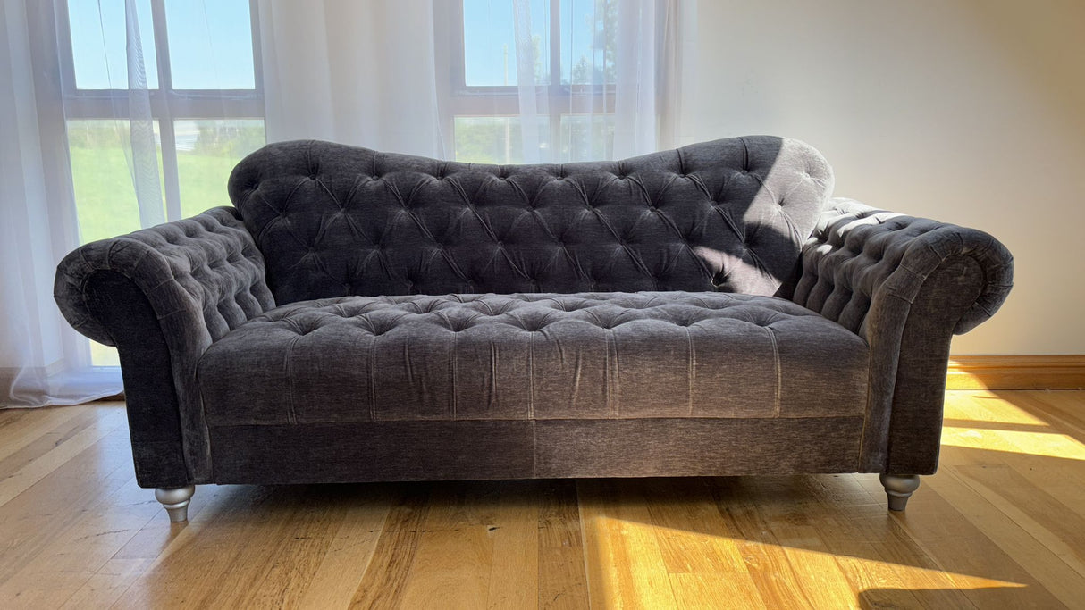 Calatrava 3 Seat Sofa in Velvet Charcoal