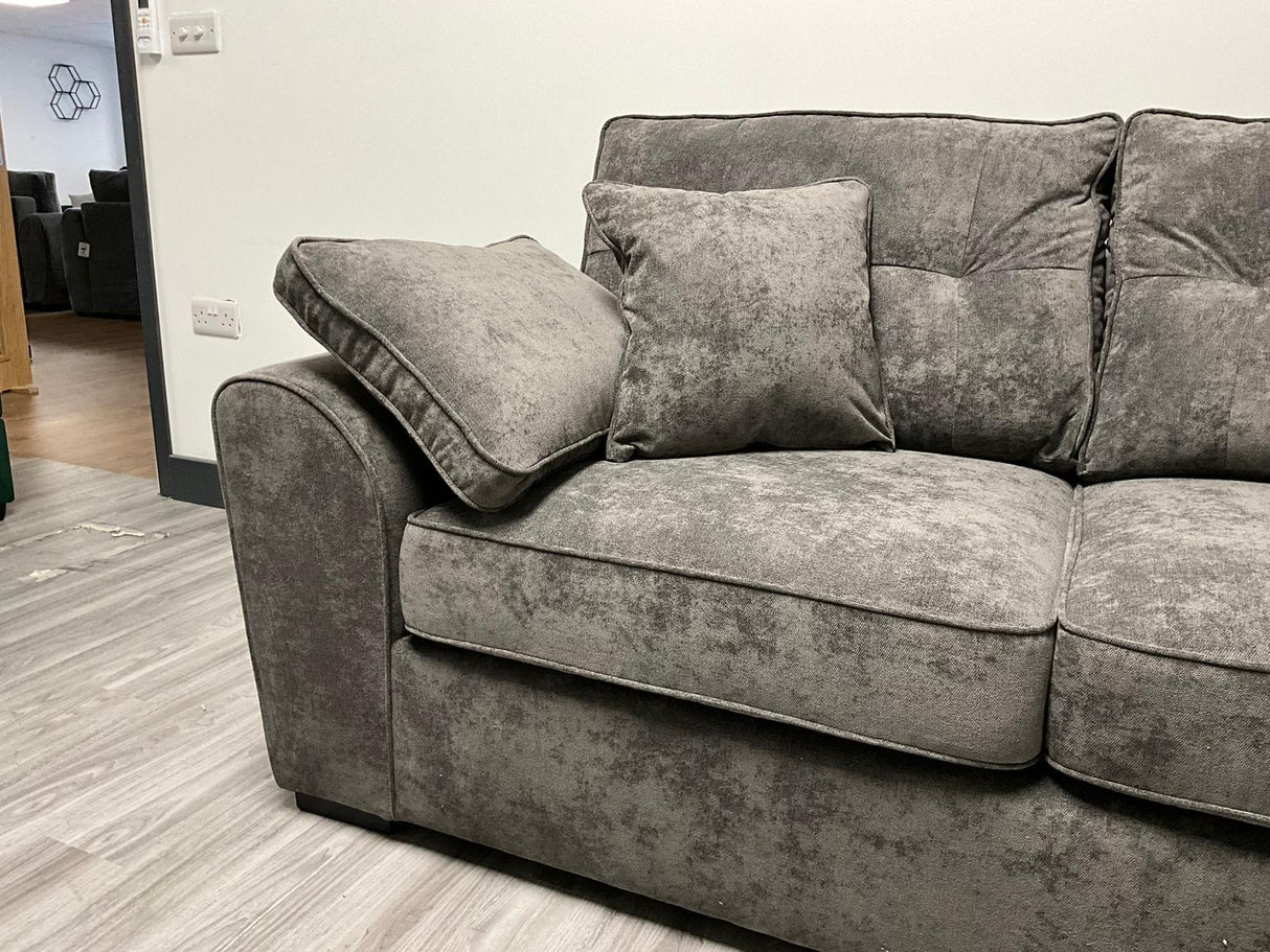 Lucas Corner Sofa in Grey Chenille