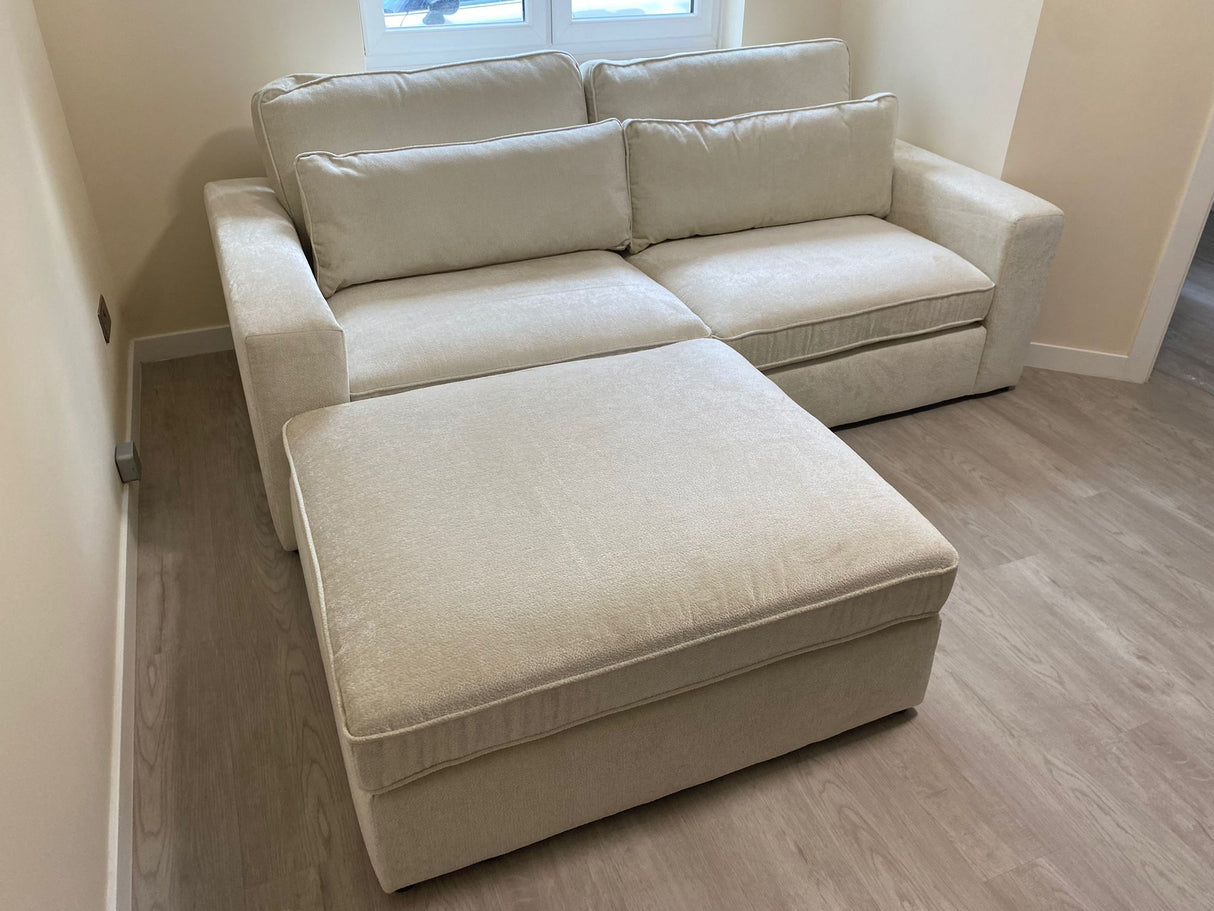 Lola 2 Seat Modular Sofa (Available in Chenille Ivory, Mocha or Grey)