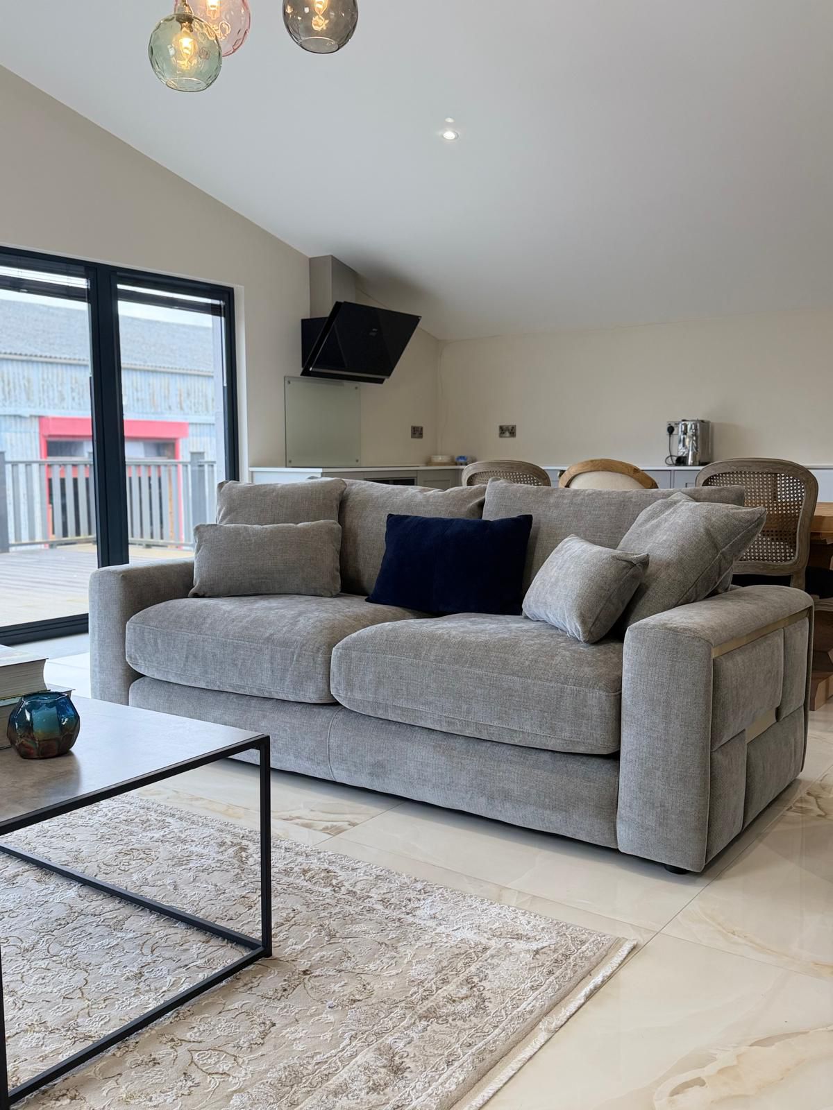 Pluto 3 Seat Sofa (Available in Beige or Grey)