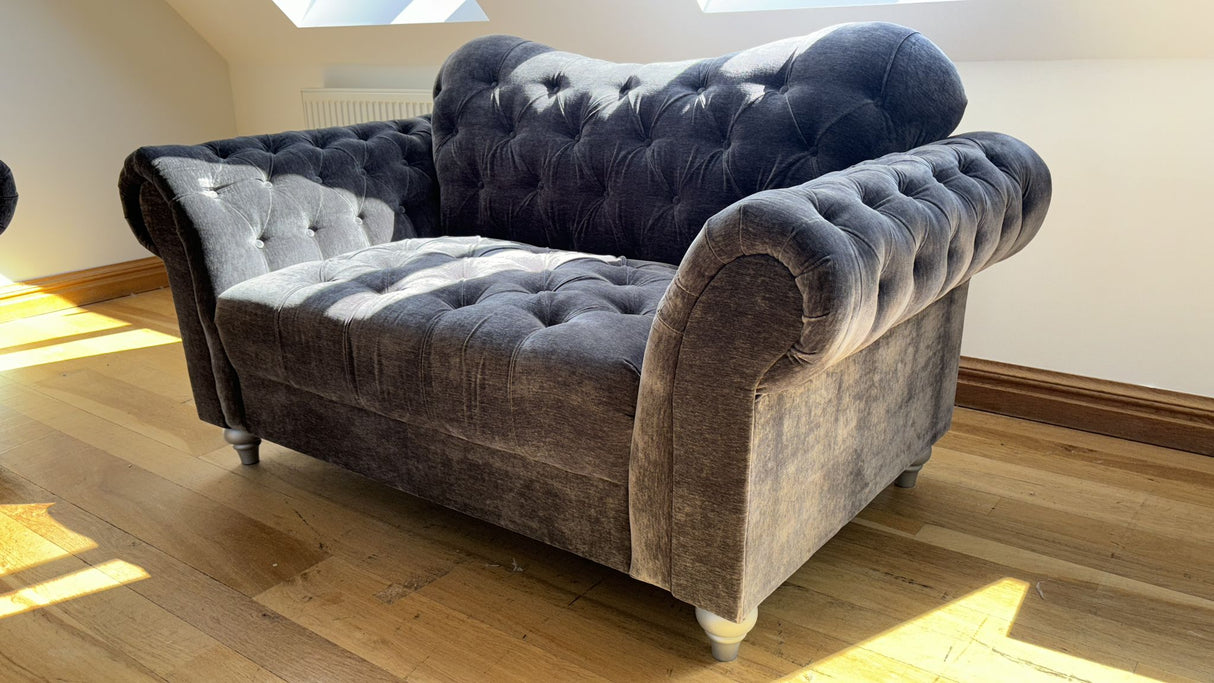 Calatrava 2 Seat Sofa in Velvet Charcoal