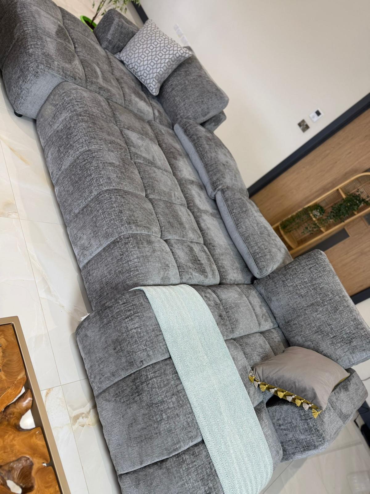 Sofia U-Shape Sofa Bed with Storage (Available in Green, Beige or Grey)