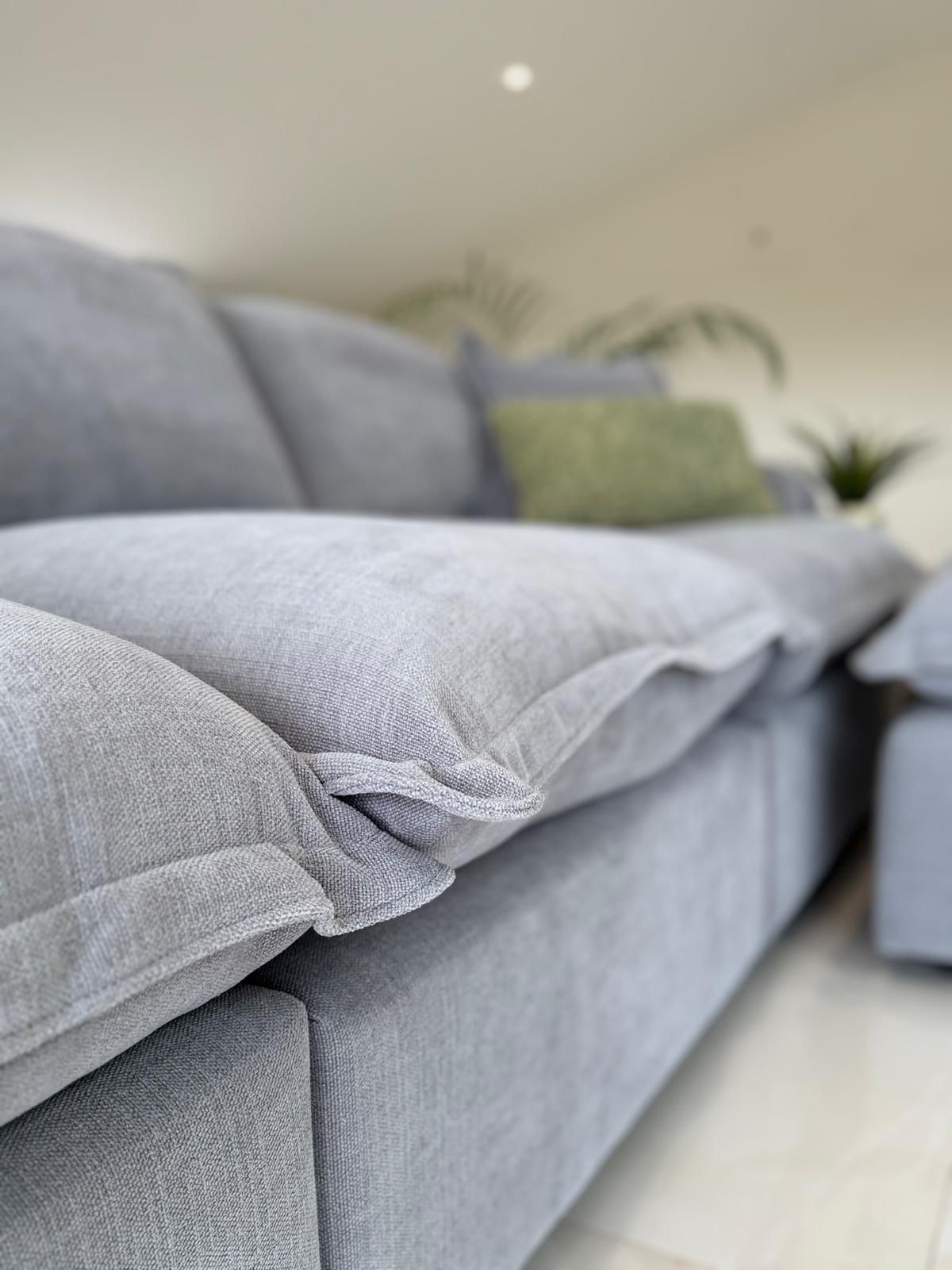 Daniela Modular 3 Seat Sofa and Footstool (Available in Stone or Grey)