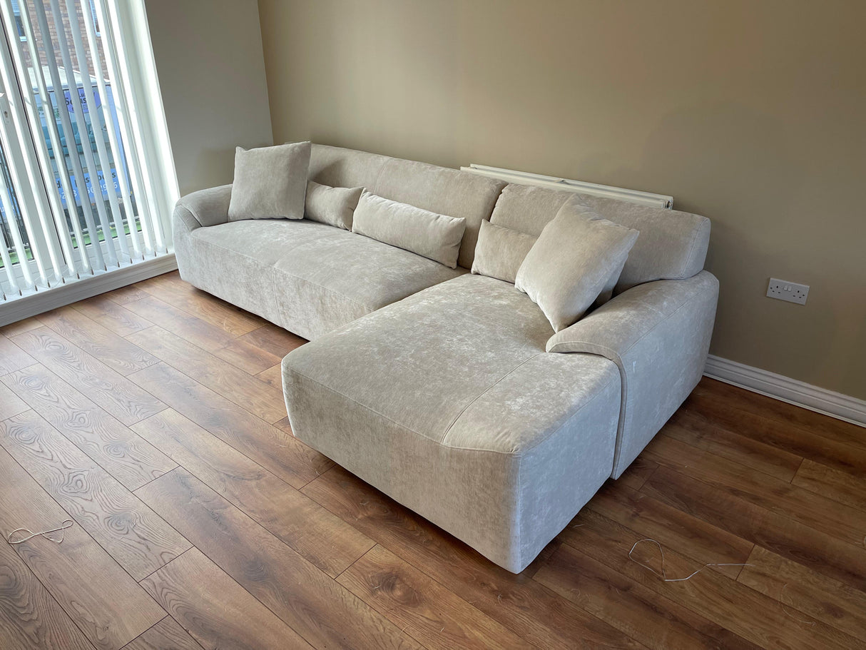 Madrid Corner Sofa (Available in Ivory or Charcoal)