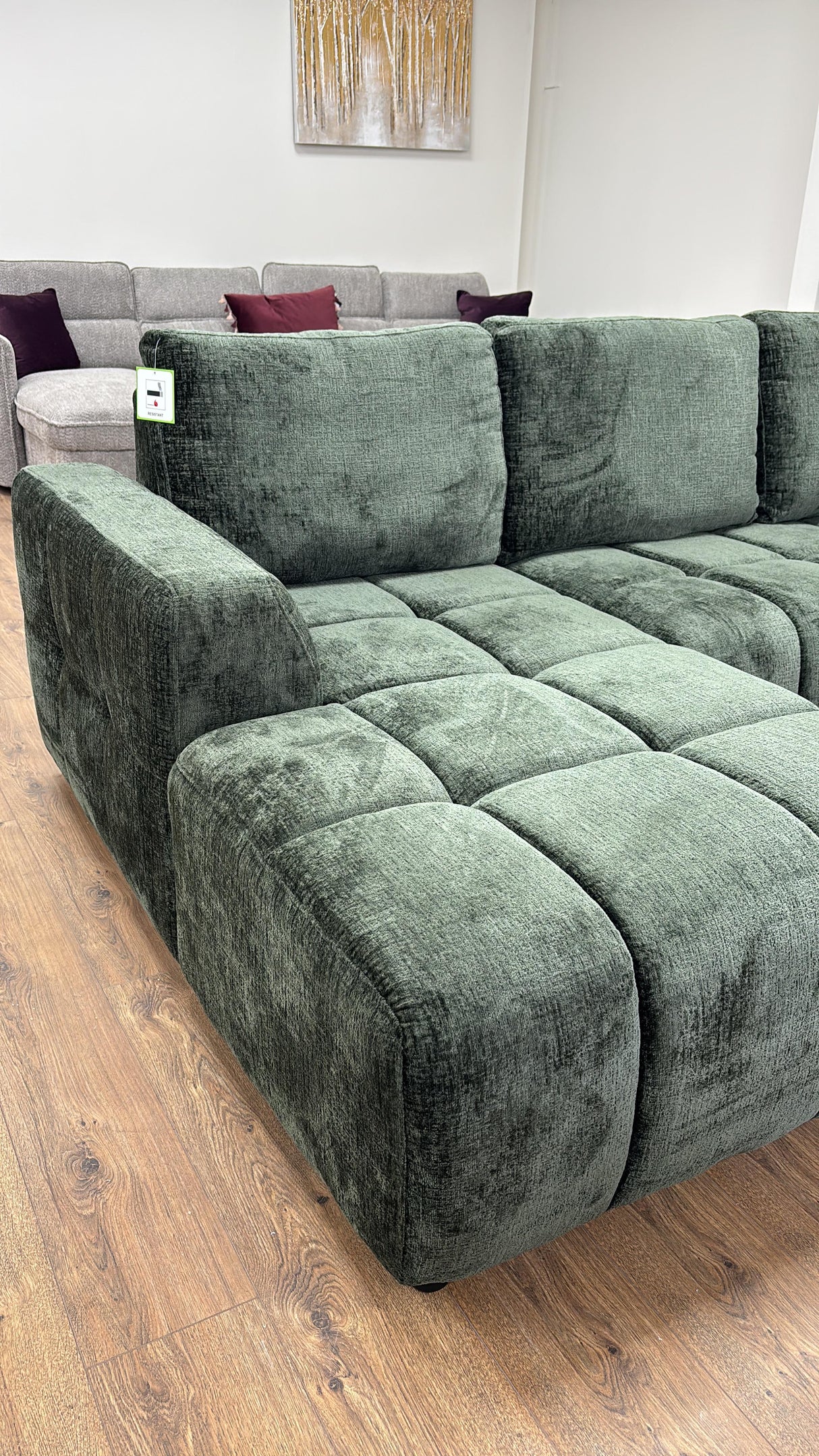 Sofia U-Shape Sofa Bed with Storage (Available in Green, Beige or Grey)