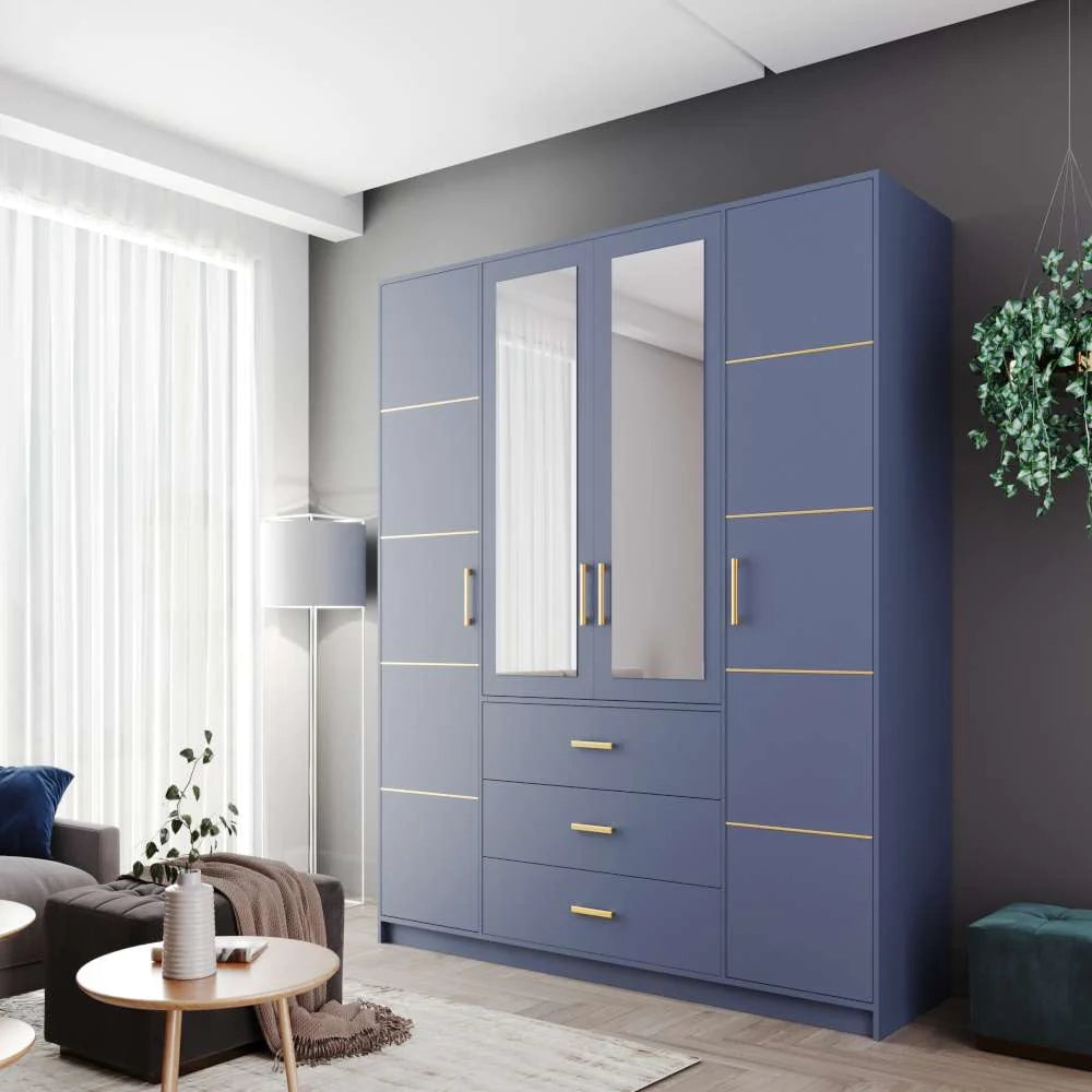 196cm San Francisco Wardrobe (Available in Blue, Green or Pink)