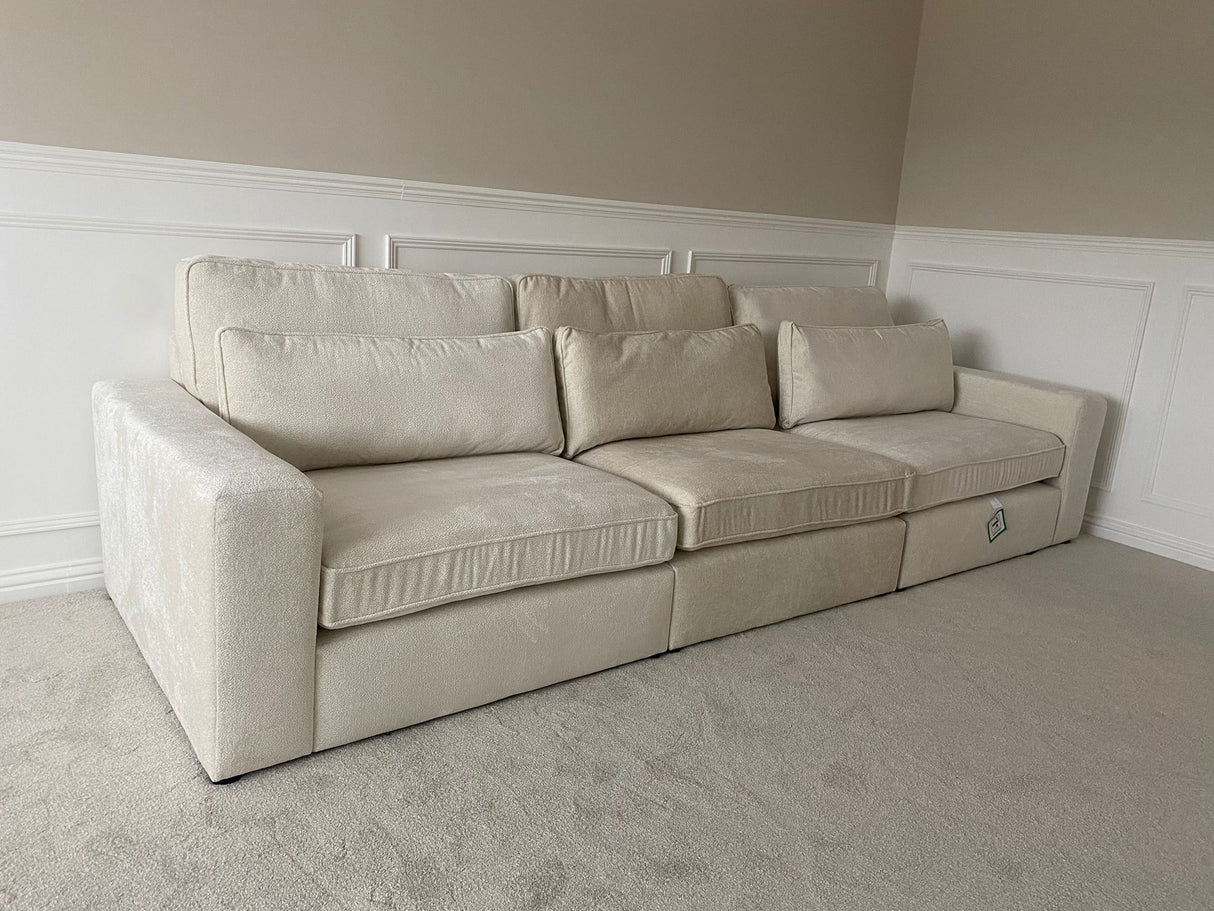 Lola 3 Seat Modular Sofa (Available in Chenille Ivory, Mocha or Grey)