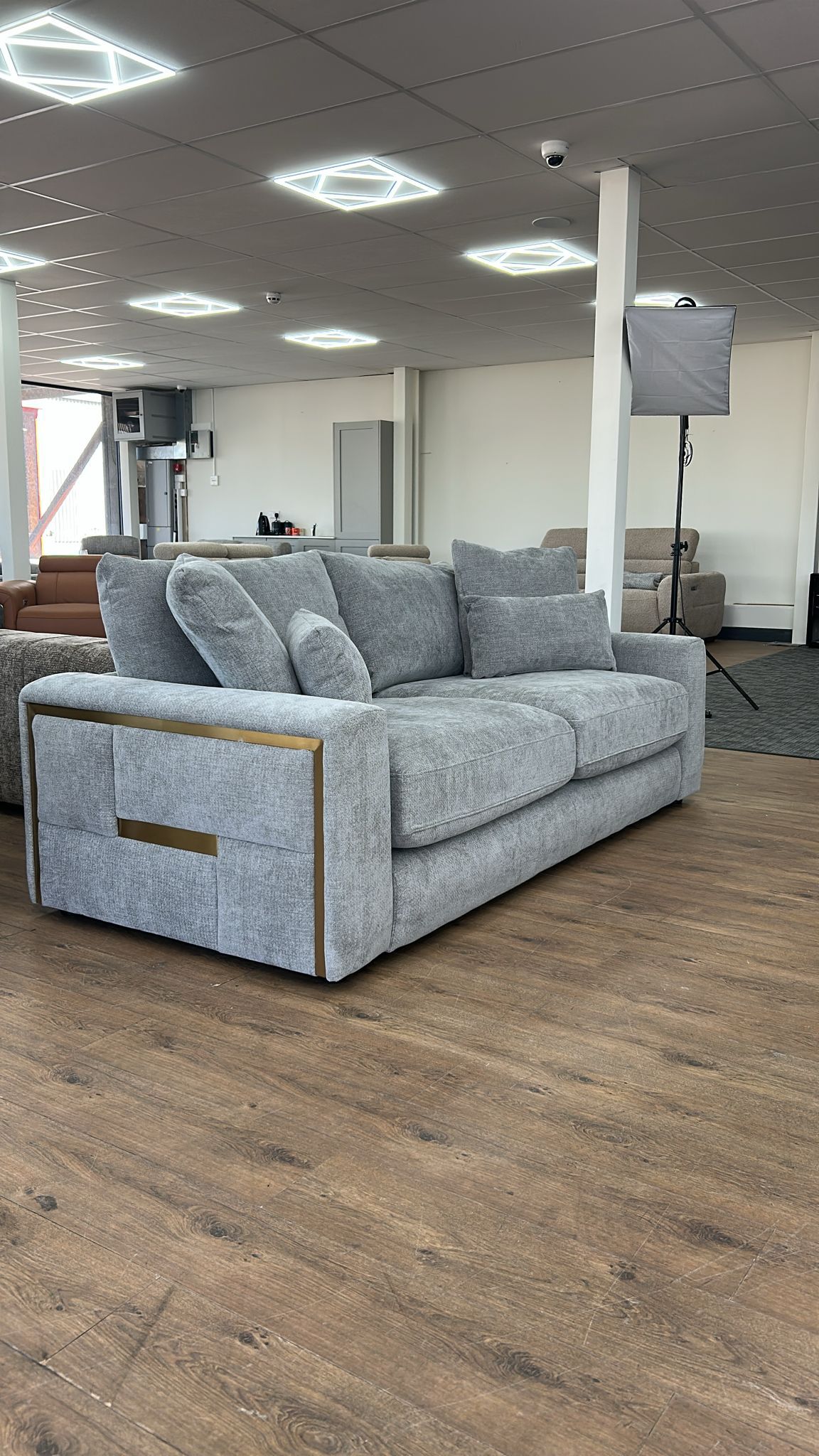 Pluto 3 Seat Sofa (Available in Beige or Grey)