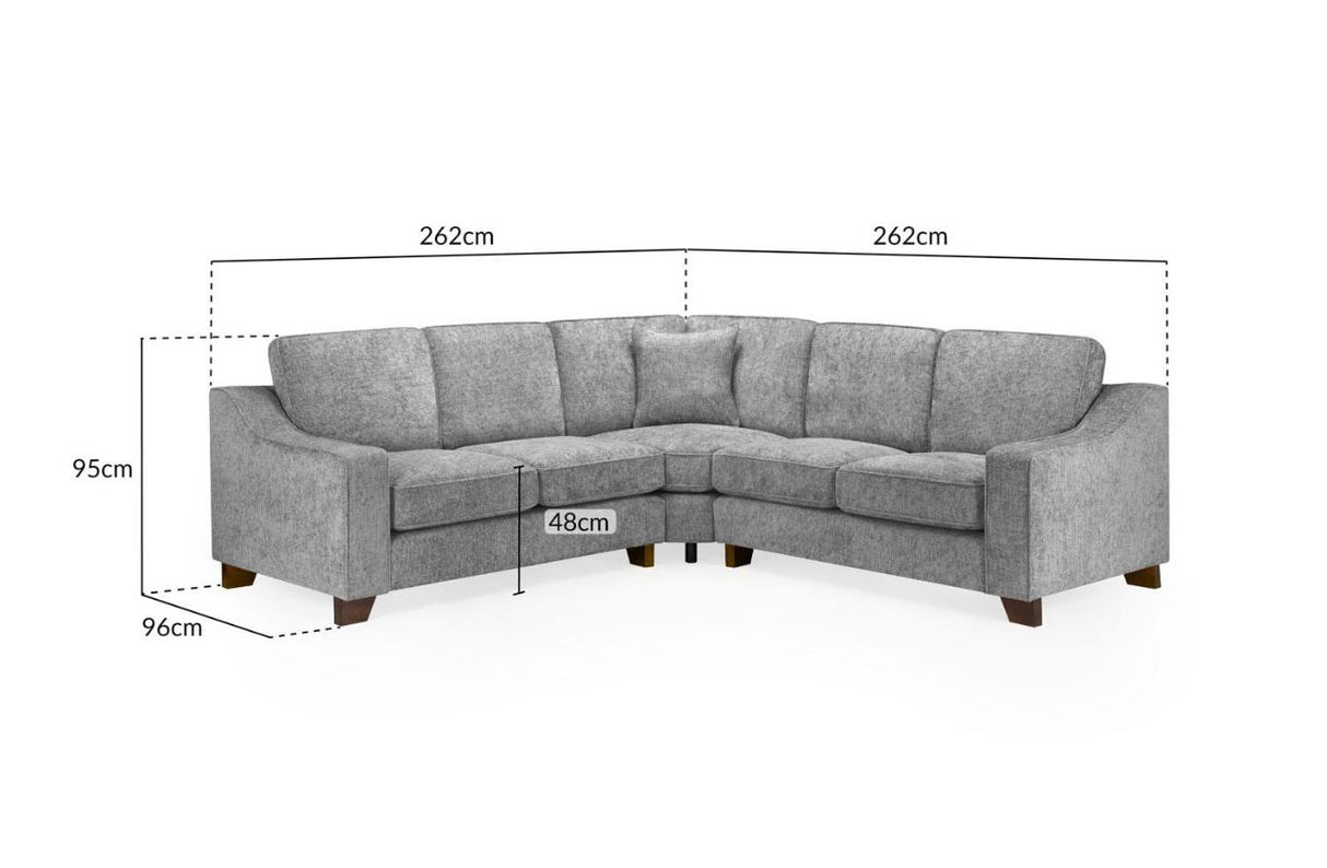 Large Meadow Corner Sofa (Available in Beige or Grey Chenille)