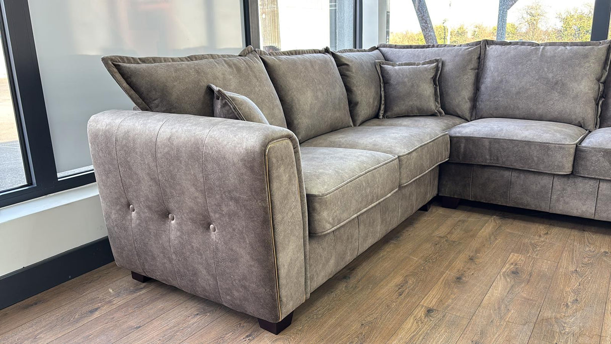 Venus Corner Sofa (Available in Ashley Velvet Silver, Charcoal or Brown)