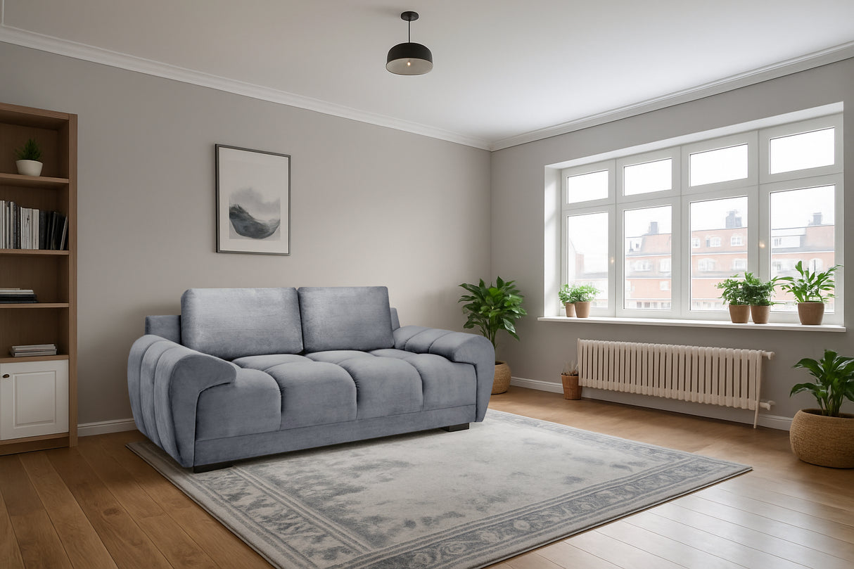 Stella 2 Seat Sofa (Available in Velvet Grey, Velvet Cream, or Velvet Mocha)