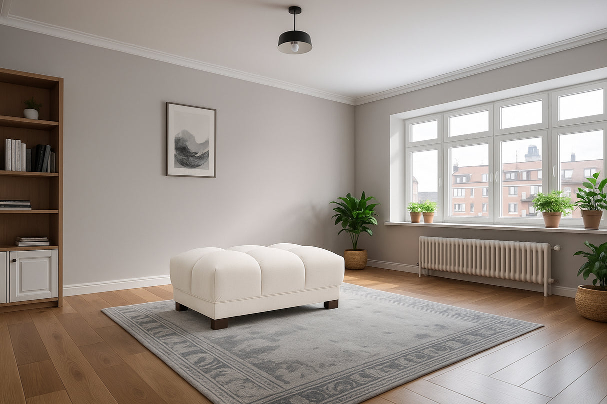 Stella Footstool (Available in Velvet Grey, Velvet Cream, or Velvet Mocha)