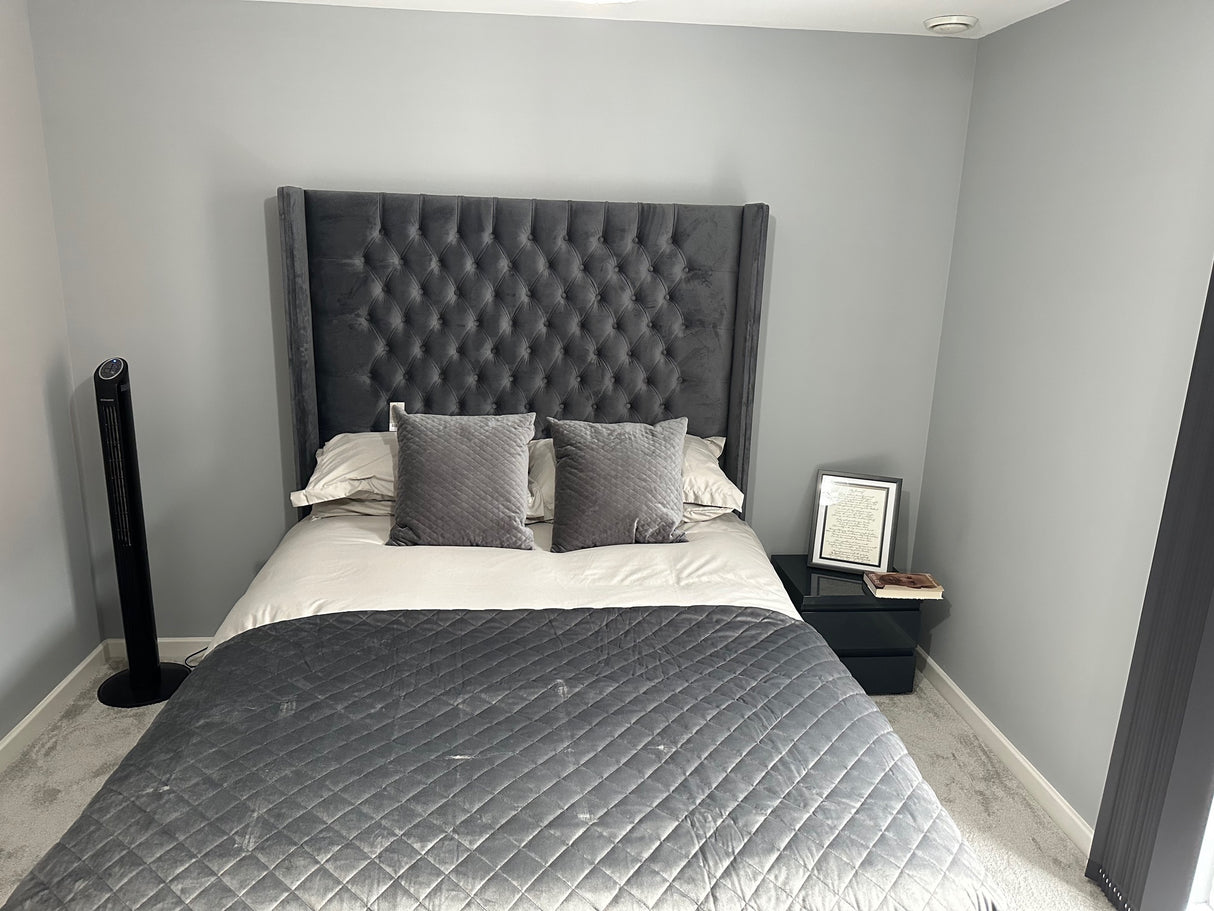 Balmoral Floor Standing Headboard With Ottoman Storage Divan Base