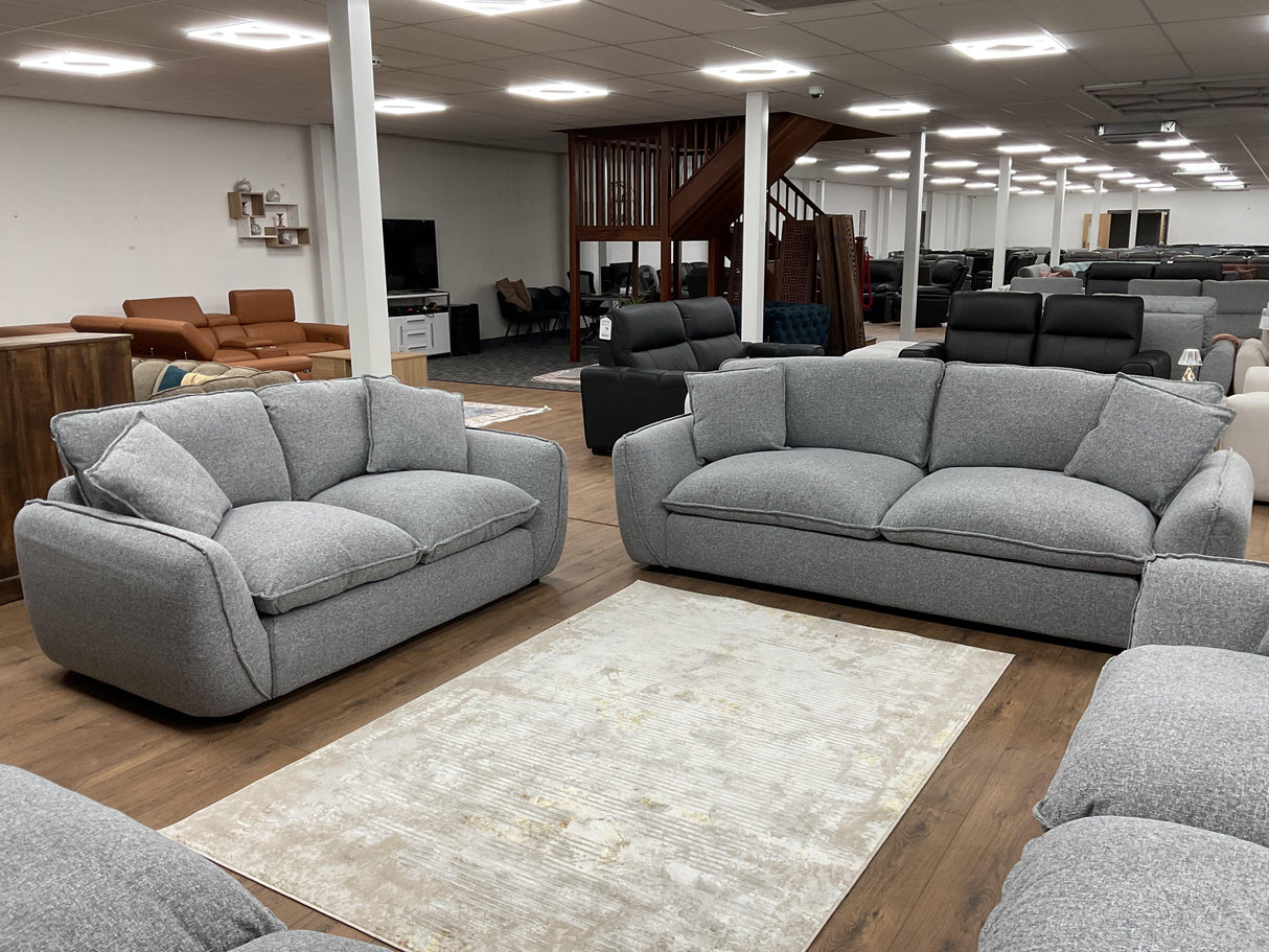 Berkeley Jumbo 3 and 2 Seat Sofa Bundle Deal (Available in Grey or Beige)