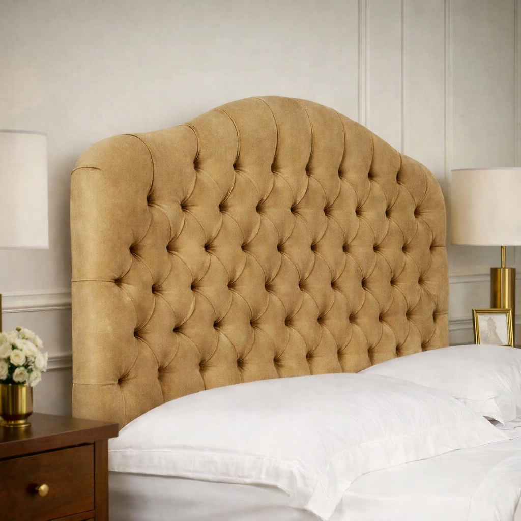 Curved Chesterfield 24 Inch Headboard