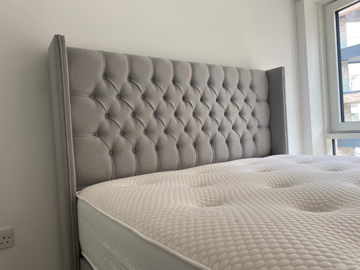 Balmoral Floor Standing Headboard With Ottoman Storage Divan Base