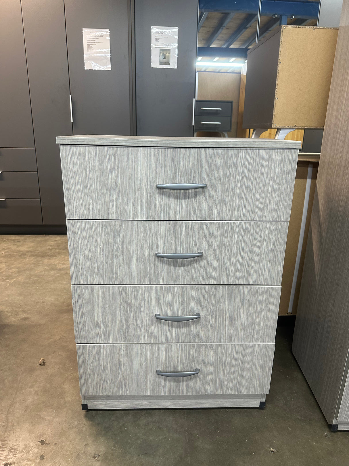 Economy Bedroom Set (Available in Light Grey, White, Oak or Dark Grey)