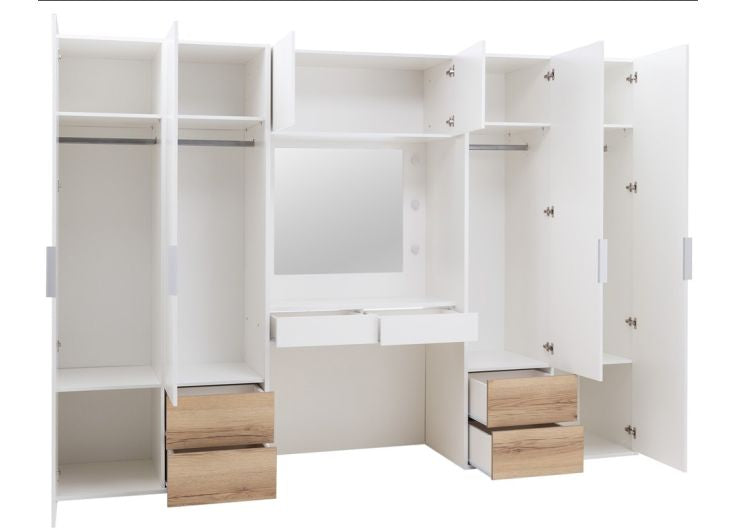 300cm Michigan Combo Wardrobe with Drawers & Dresser