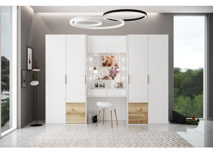 300cm Michigan Combo Wardrobe with Drawers & Dresser