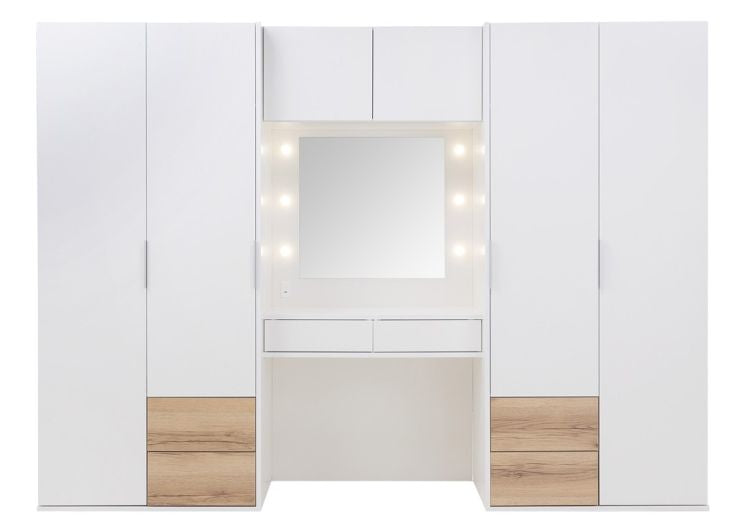 300cm Michigan Combo Wardrobe with Drawers & Dresser