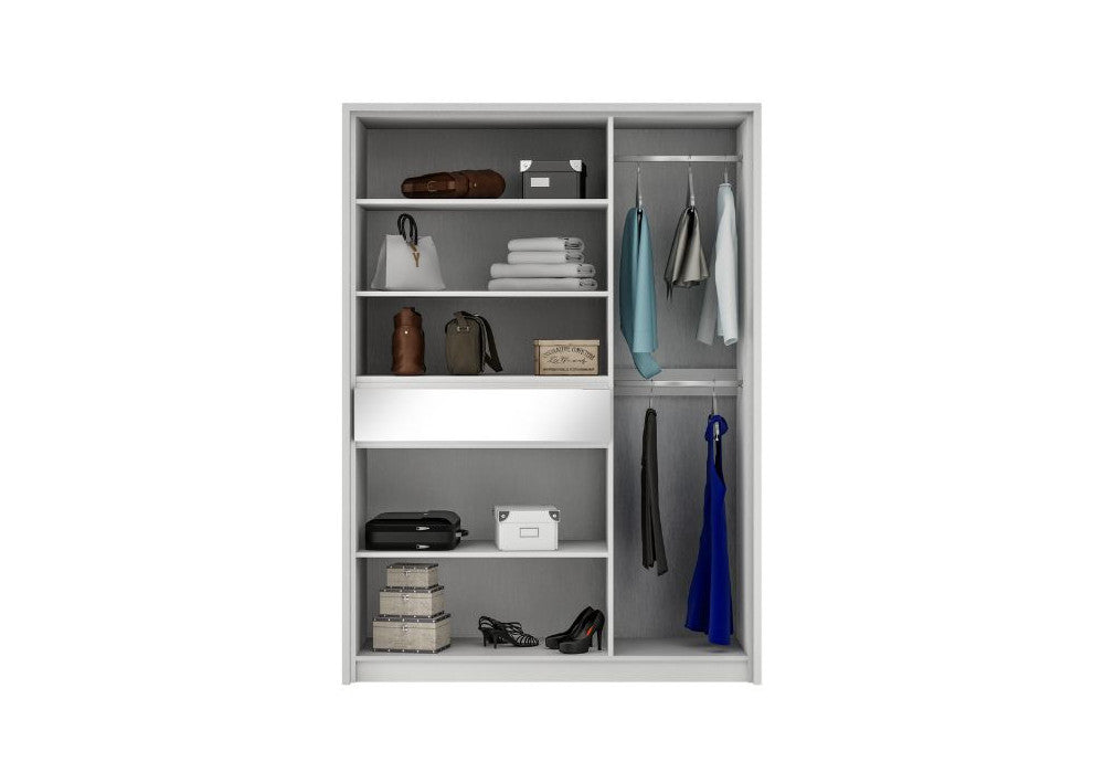 157cm Gemini Wardrobe (available in white, graphite or platinum)