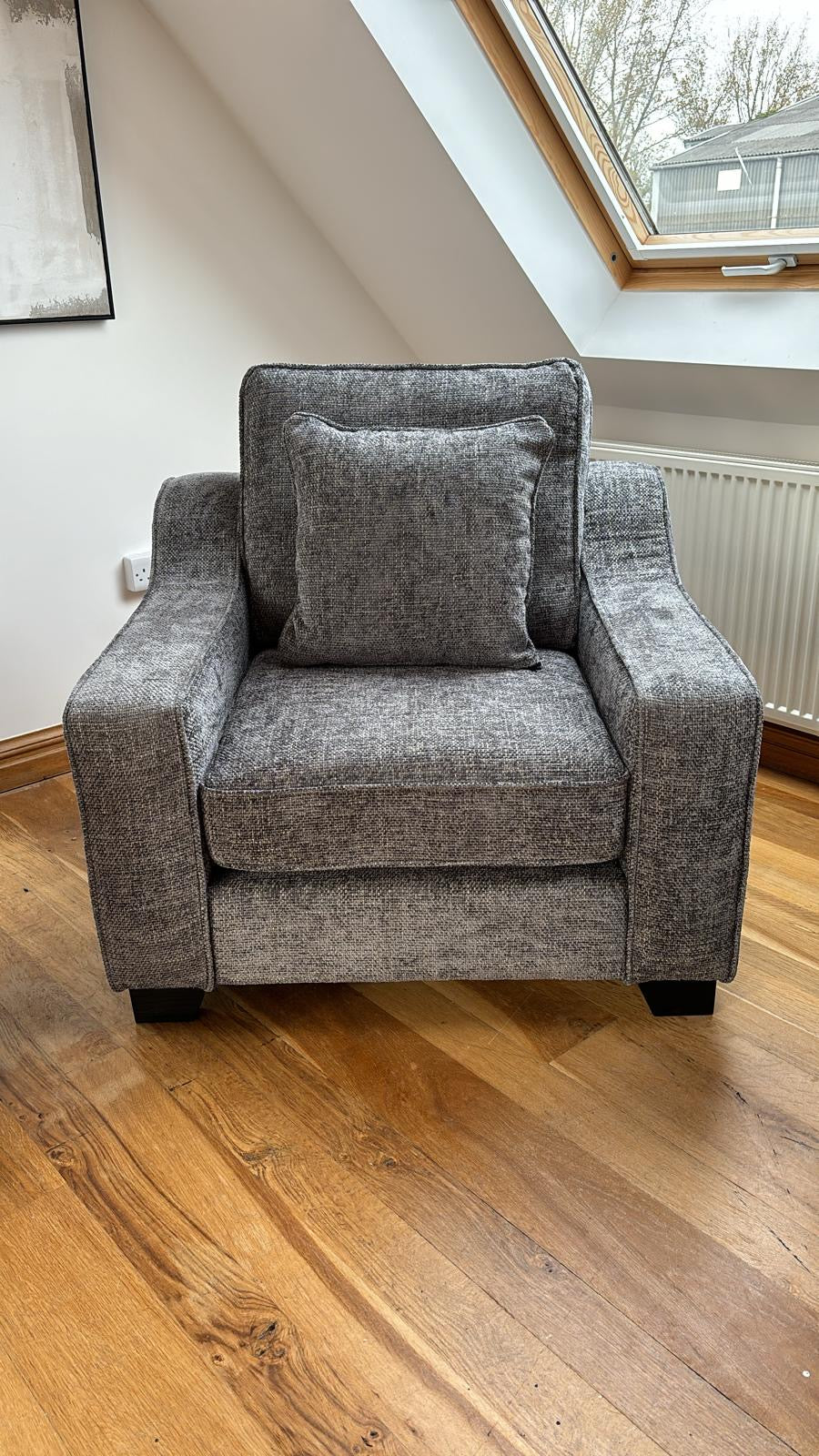 Meadow Armchair Sofa (available in Beige or Grey Chenille)