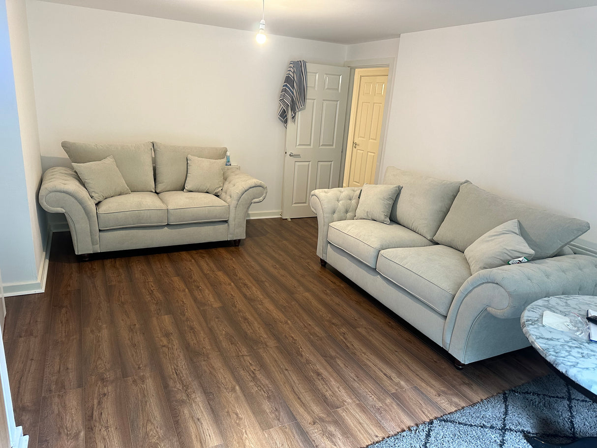 Cheshire 3 and 2 Seat Sofa Bundle Deal (Available in Linen Stone or Linen Slate)