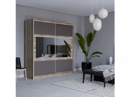 203cm Utah Sliding Door Wardrobe (Available in White or Lave)