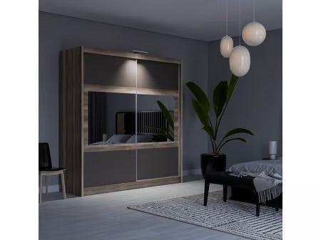 203cm Utah Sliding Door Wardrobe (Available in White or Lave)