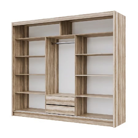 250cm Utah Sliding Door Wardrobe (Available in Lava or White)