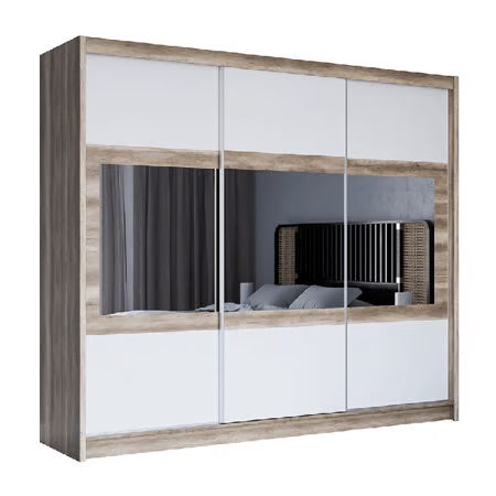 250cm Utah Sliding Door Wardrobe (Available in Lava or White)