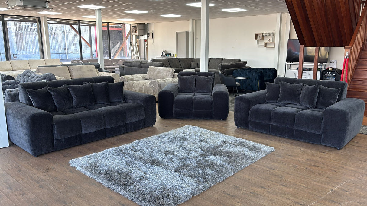 Dubai 3 and 2 Seat Sofa Bundle Deal (Available in Aston Linen Charcoal or Natural)