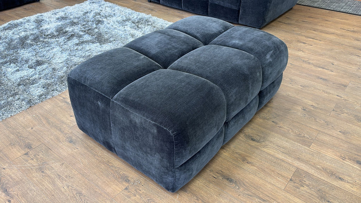 Dubai Footstool (Available in Aston Linen Charcoal or Natural)
