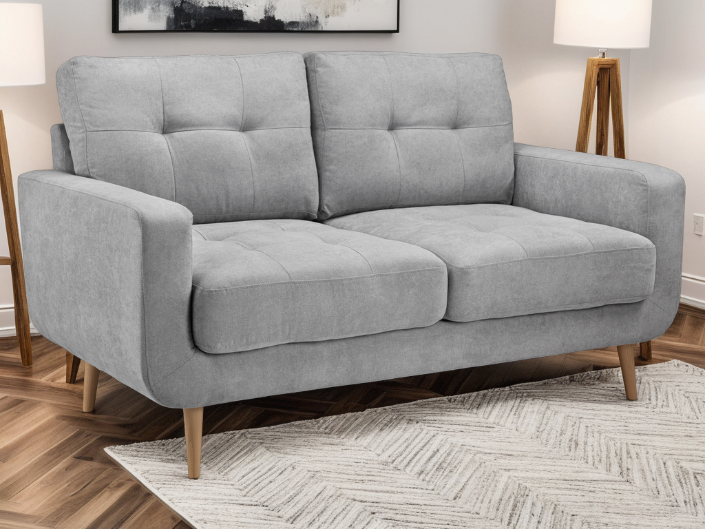 Repton 2 Seat Sofa in Grey Linen