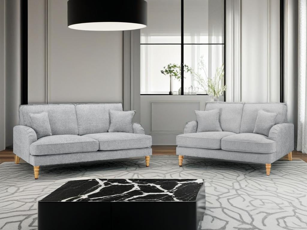 Rupert 3 and 2 Seat Sofa Bundle Deal Linen Grey