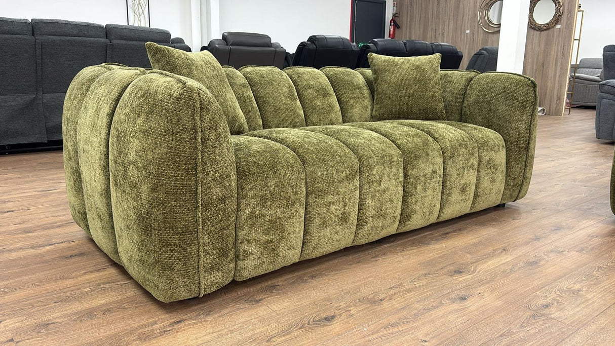 Veneto 3 Seat Sofa (Available in Chenille Olive, Beige, Grey or Brown)