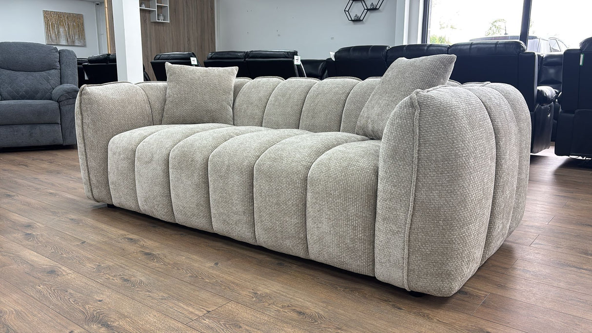 Veneto 3 Seat Sofa (Available in Chenille Olive, Beige, Grey or Brown)