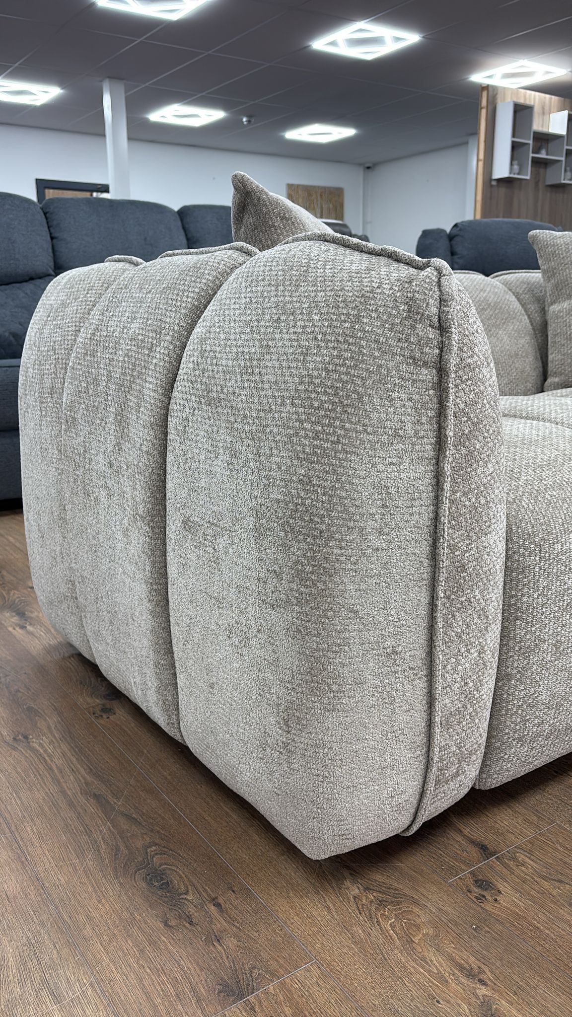 Veneto 3 Seat Sofa (Available in Chenille Olive, Beige, Grey or Brown)