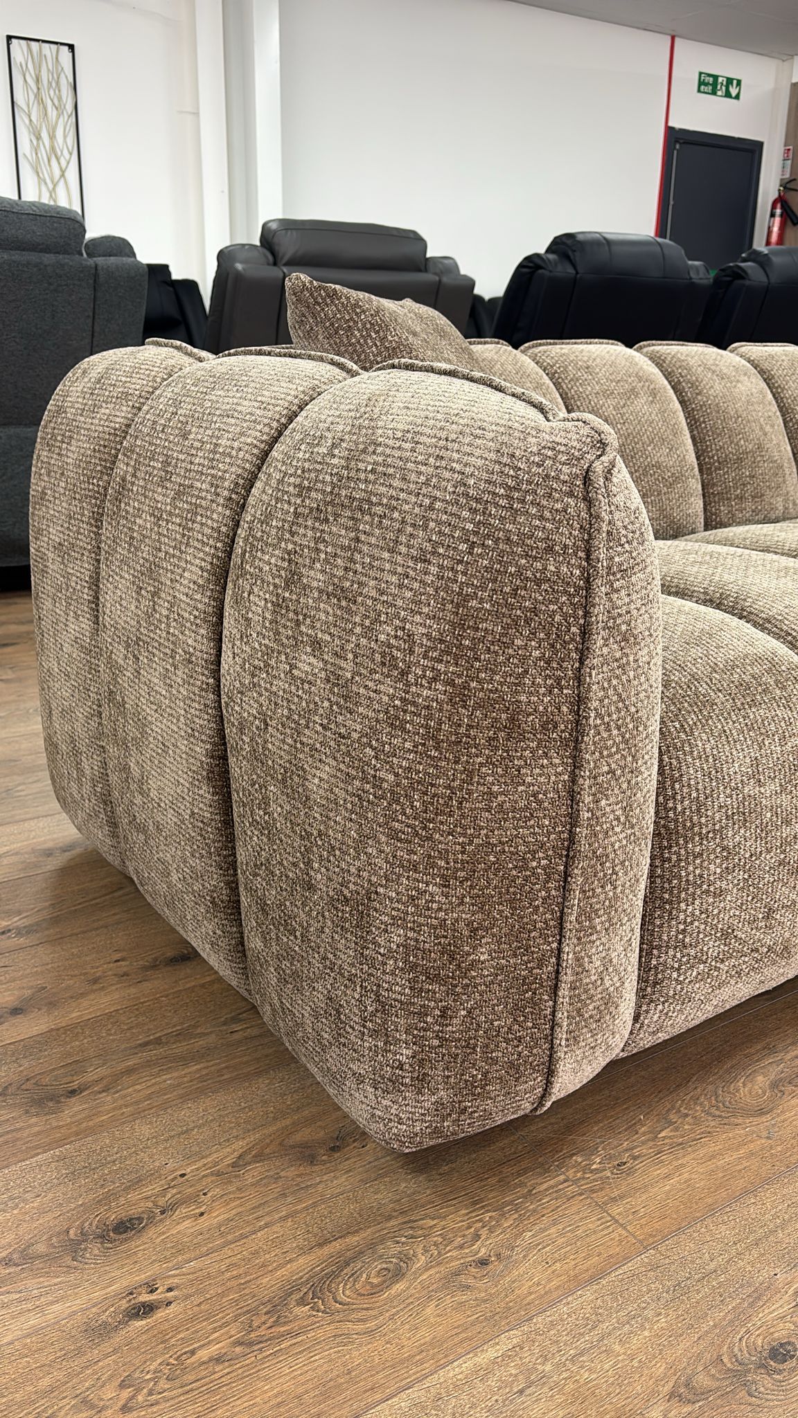 Veneto 3 Seat Sofa (Available in Chenille Olive, Beige, Grey or Brown)