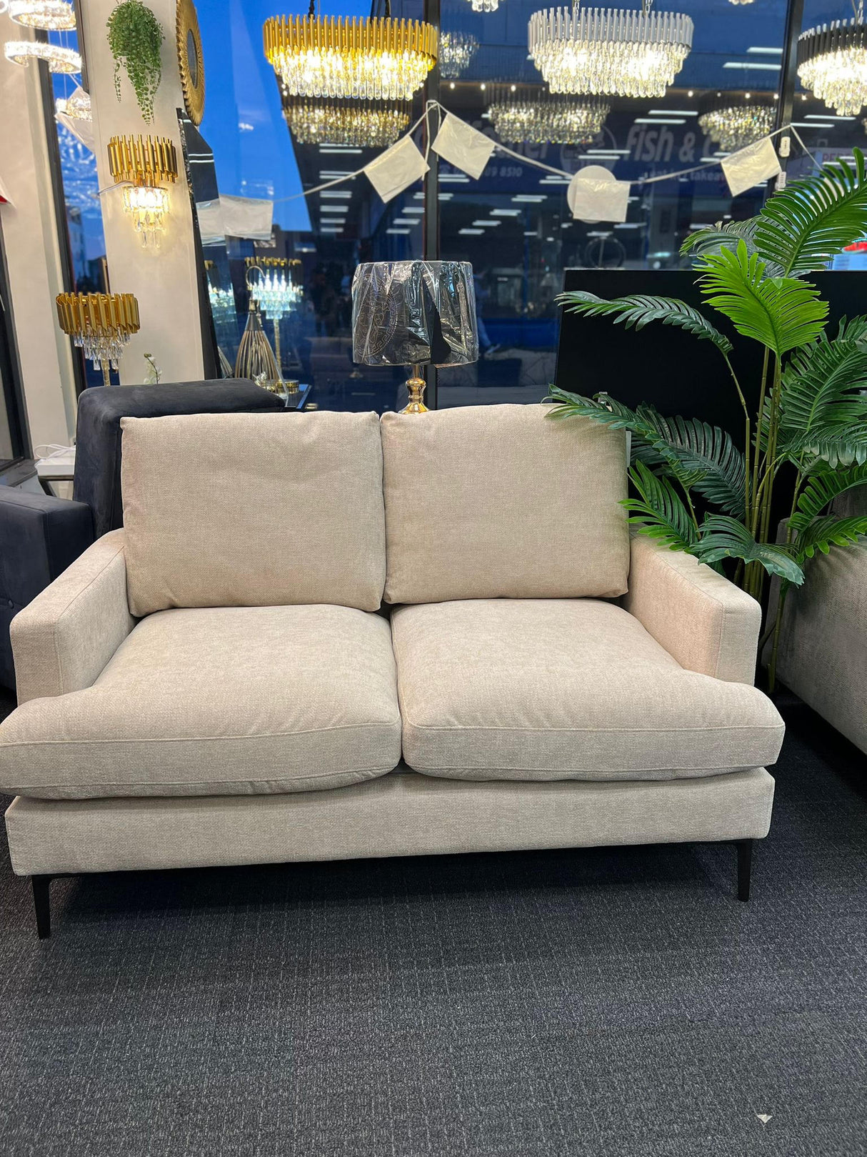 Bobby 2 Seat Sofa (Available in Linen Beige or Grey)